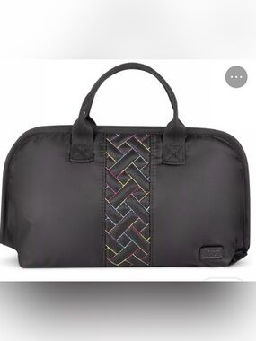 lug Flash Cosmetic Case NEW Black Rainbow Stitch